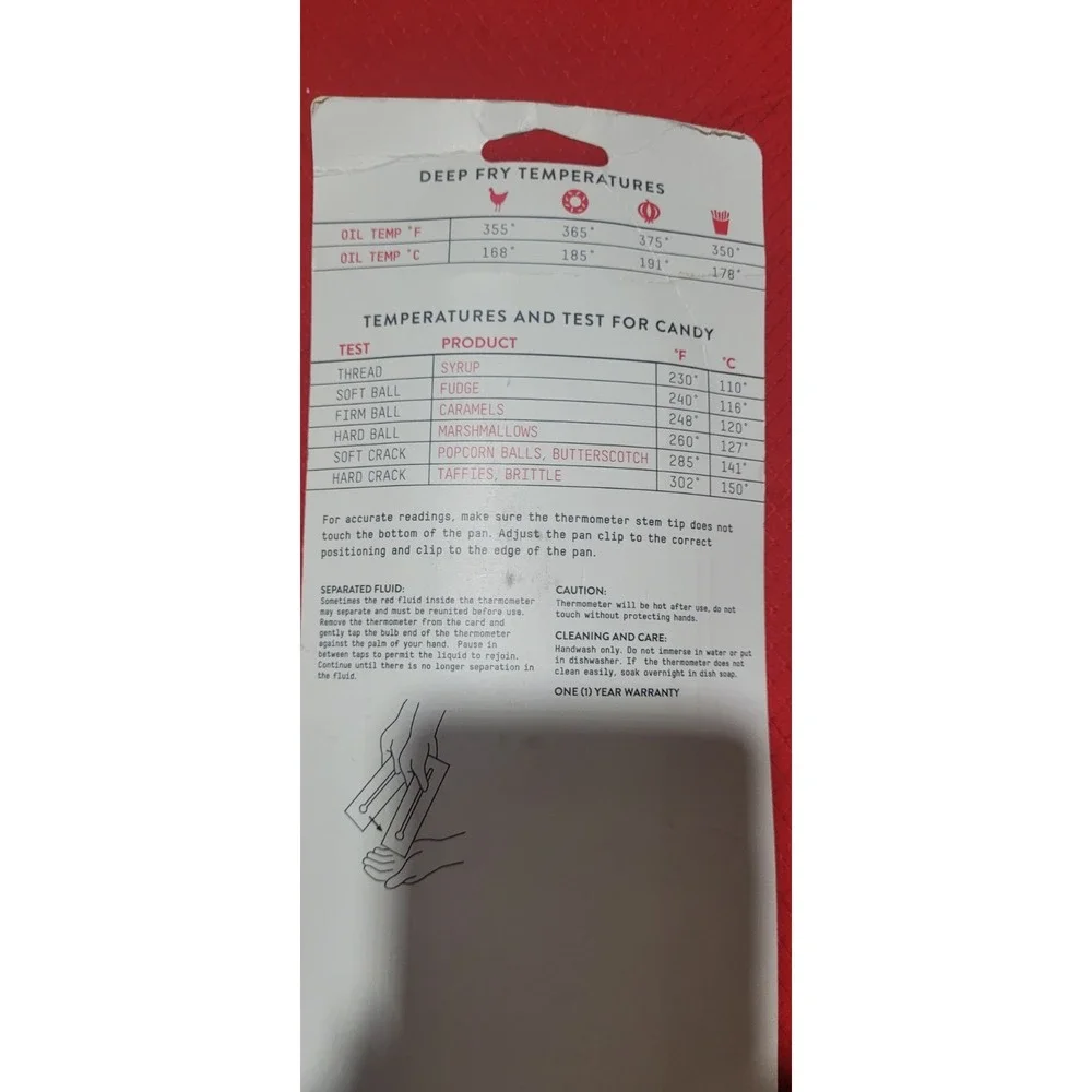 Taylor Candy/Deep Fry Thermometer, Temperature Guide Stainless Steel New 3511-21